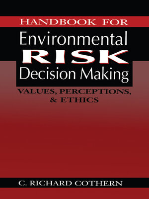 cover image of Handbook for Environmental Risk Decision Making